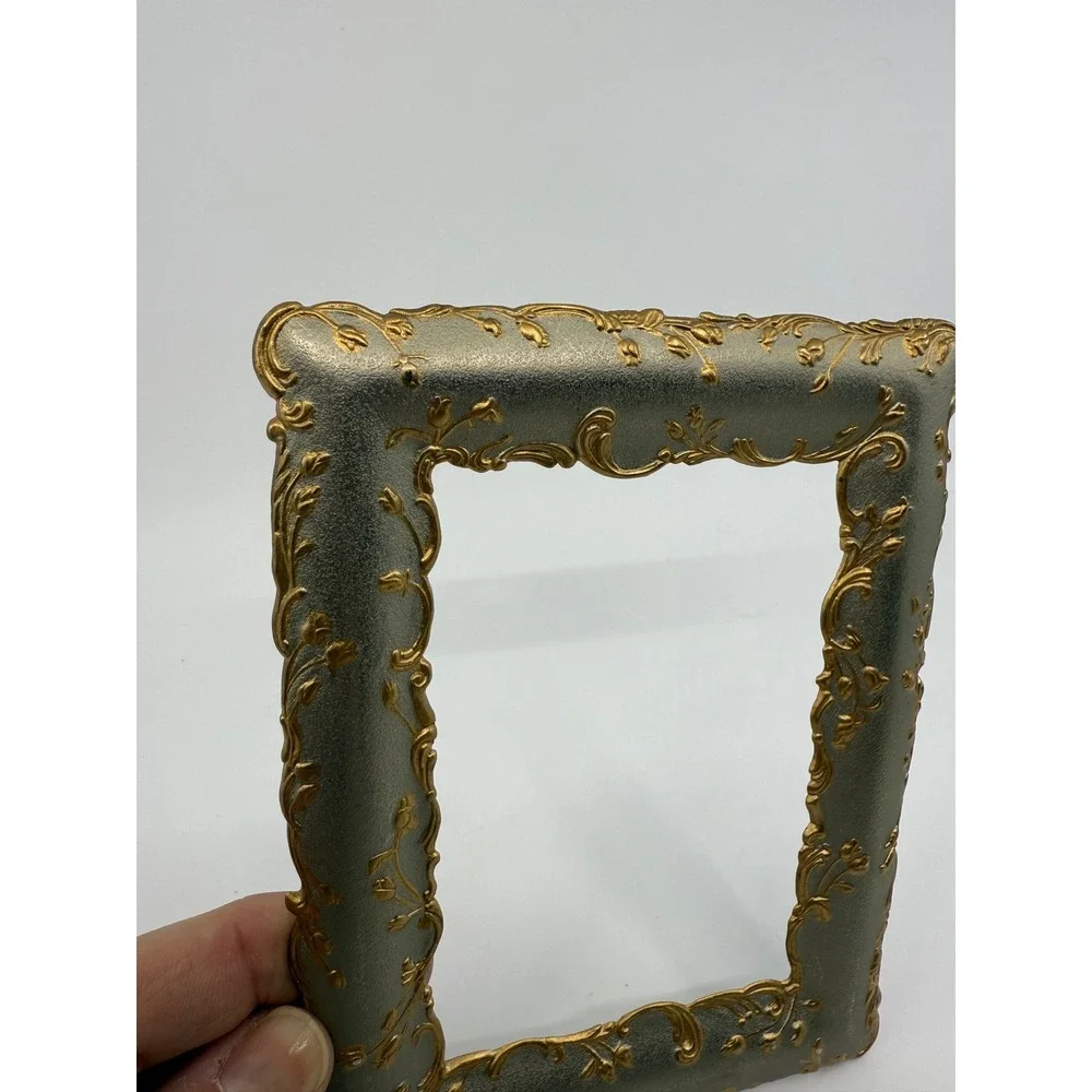 Ornate Scroll Vine Photo Frame‎ Silvertone Metallic 3